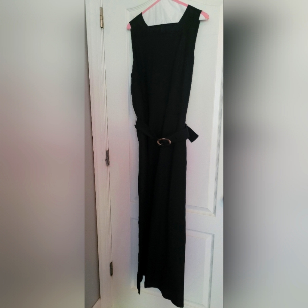 Black linen pant suit LOFT